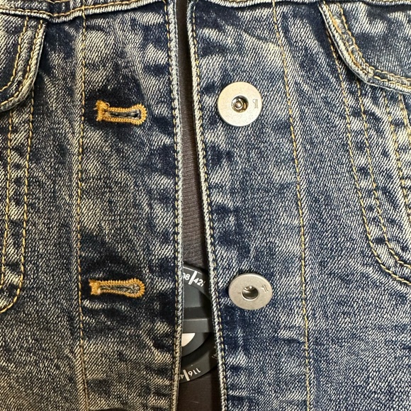 Pilcro and the letterpress Denim Jacket with eyelet trim  size small - Picture 8 of 13